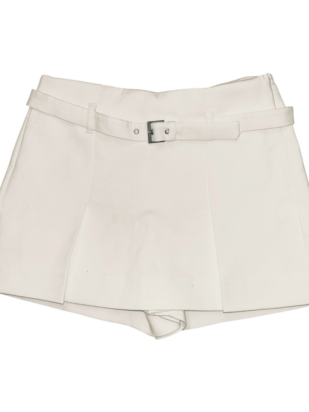 Zara Cream Belted Skort Shorts